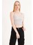 23254275 Kaşkorse Ip Askılı Dantelli Crop Bluz Grı 1