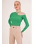 23254279 Kaşkorse Tek Omuz Yaka Ipli Crop Bluz Yesıl 1