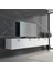 Hamper Tv Ünitesi Beyaz 180 cm Siyah Kulp 1