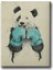 Boksör Panda Kanvas Tablo 1