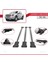 Chevrolet D-Max (RT50) 2012-2015 Arası ile Uyumlu Fly Model Ara Atkı Tavan Barı Gri 3 Adet Bar 4