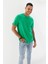 Etek Ucu Ebabil Silüet Baskı Düz Desen Bisiklet Yaka Regular Fit Tişört Benetton Yeşili 5