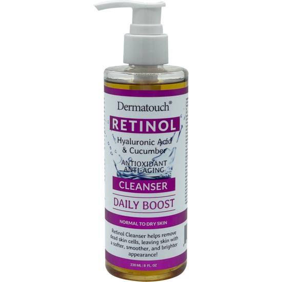 DERMATOUCH Retinol Gesichtsreiniger Mit Hyaluronsäure & Gurke – 8 Oz (236 Ml), Für Normale Bis Trockene Haut