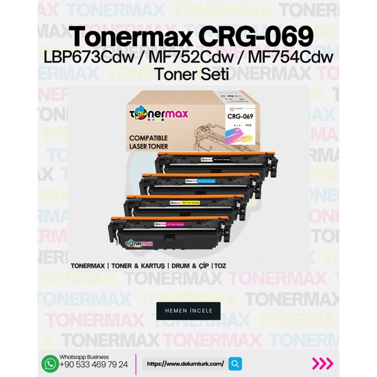 tonermax Canon CRG-069 Muadil Toner Takım- Çipli / 5094C002 Fiyatı