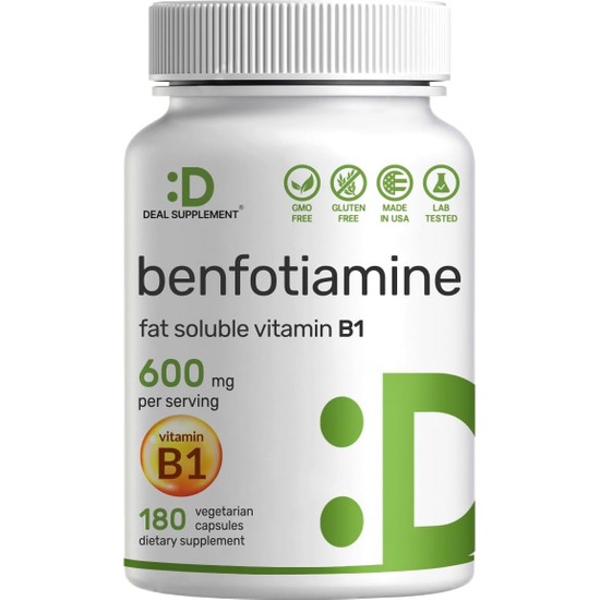 Deal Supplement Benfotiamine Fat Soluble Vitamin B1 Thiamine Fiyatı