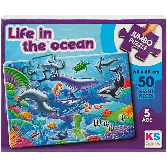 Ks Games Life In The Ocean Jumbo Puzzle 50 Prç