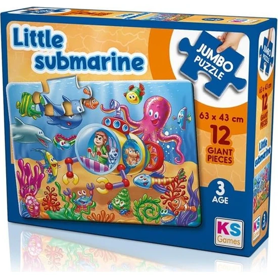 Ks Puzzle Little Submarine Jumbo Boy Puzzle 12 Parça