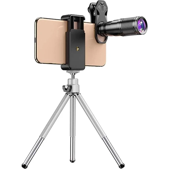 Duhalıne 22X Teleskop Zoom Lens Makro Geniş Balıkgözü Lens Hd Telefon Kamera Lens Mobil Fotoğrafçılık Kiti
