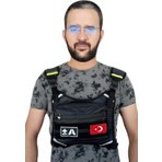 Bike Sky Motorcu Göğüs Çantası Reflektörlü Su Geçirmez Kan Grubu A+