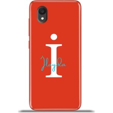 Cupcase Alcatel 1 2022 Kılıf Silikon Esnek Kamera Koruma Kişiye Özel Isim Harf Zao Kırmızı - I