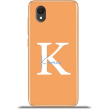 Cupcase Alcatel 1 2022 Kılıf Silikon Esnek Kamera Koruma Kişiye Özel Isim Harf Zao Turuncu - K