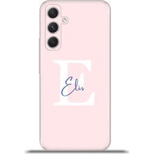 Cupcase Samsung Galaxy A54 5g Kılıf Silikon Esnek Kamera Koruma Kişiye Özel Isim Harf Zao Pembe - E
