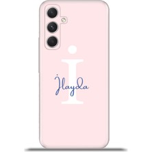 Cupcase Samsung Galaxy A54 5g Kılıf Silikon Esnek Kamera Koruma Kişiye Özel Isim Harf Zao Pembe - I