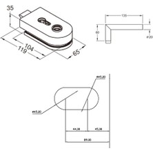 Thoor Round Cam Kapı Kilidi Kısa 120 Mm