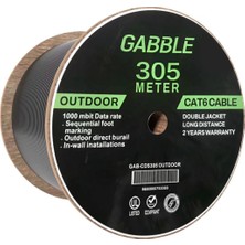 Gabble GABBLE305METRE 23 Awg Outdoor Cat6 Siyah Dış Ortam Kablo