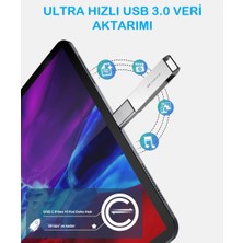 Duhalıne Type-C To USB 3.0 (Yüksek Hızlı) Veri Aktarımı Otg Çevirici Dönüştürücü Adaptör ( 1 Adet)