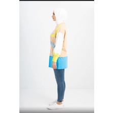 PUREVA 6070 Önü Başkı Detaylı Sıfır Yaka Kolları Pilise Detaylı Sweat Qys Sweat 6070 #23-05#