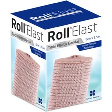 Roll Elast Tıbbi Elastik Bandaj 6 cm x 3.5 mt Ten Rengi - 5 Kutu