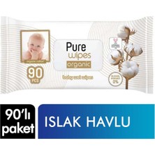 Pure Baby Islak Havlu 90'lı Pamuklu