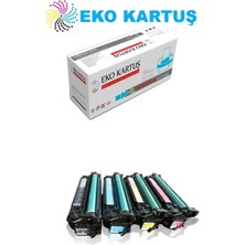 Eko Kartuş Hp Color Laserjet Enterprise CM4540FSKM (CE260-CE261-CE262-CE263) (647A-648) Set Muadil Toner