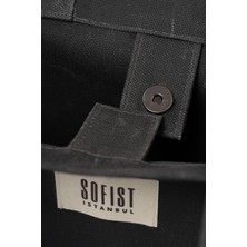 Sofist İstanbul Moyen Waxed Canvas Tote Bag Mumlu Kanvas Kadın Omuz Çantası