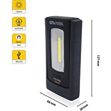 Ceta Form R10-COM1 Şarjlı LED Kompakt Çalışma Lambası 300 Lümen