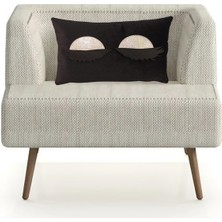 Nisahometeks Leke Tutmaz Silinebilir  Kirpikli Kırlent Yastık Kılıfı 50*32 cm