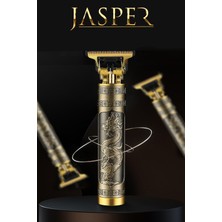 Jasper Metal Gövdeli T-Bıçak Saç Ense Sakal Çizim Lazer Epilasyon Öncesi Çizim Tıraş Makinesi