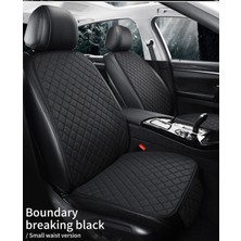 TeknoClub Bentley Araçlar Için Üniversal 2 Li Araba Koltuk Minderi 2 Parça Ön Koltuk Siyah Deri Siyah Desen