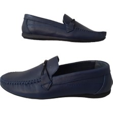 Beren Polo Hakiki Lacivert Deri Erkek Klasik Ayakkabı