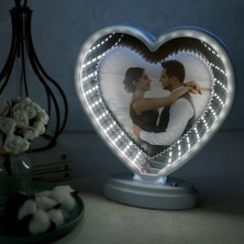 Keyfim Shop Kişiye Özel Fotoğraflı Sihirli LED Ayna Çerçeve ve Gece Lambası