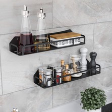 Lmz Design Baharatlık Mutfak Rafı Kozmetik Organizer Banyo Rafı Çok Amaçlı Düzenleyici 2'li Set Büyük Boy