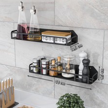 Lmz Design Baharatlık Mutfak Rafı Kozmetik Organizer Banyo Rafı Çok Amaçlı Düzenleyici 2'li Set Büyük Boy