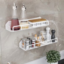 Lmz Design Baharatlık Mutfak Rafı Kozmetik Organizer Banyo Rafı Çok Amaçlı Düzenleyici 2'li Set Büyük Boy