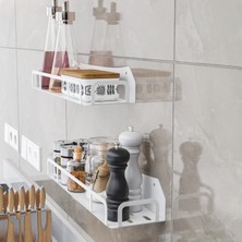 Lmz Design Baharatlık Mutfak Rafı Kozmetik Organizer Banyo Rafı Çok Amaçlı Düzenleyici 2'li Set Büyük Boy