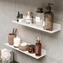 Lmz Design Mutfak Rafı 2'li Set Lüks Modern Metal Baharatlık Rafı Banyo Düzenleyici Organizer Tuzluk Askılık