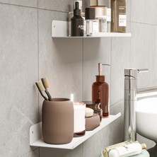 Lmz Design Mutfak Rafı 2'li Set Lüks Modern Metal Baharatlık Rafı Banyo Düzenleyici Organizer Tuzluk Askılık