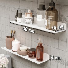 Lmz Design Mutfak Rafı 2'li Set Lüks Modern Metal Baharatlık Rafı Banyo Düzenleyici Organizer Tuzluk Askılık