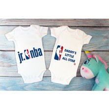 Tuğba Baby Basketbol Ikili Bebek Body Beyaz 2'li Bebek Badi Zıbın
