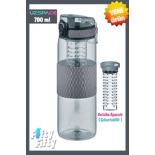 Uzspace 700ML Detoks Aparatlı Silikon Gövde Tritan Su Matarası