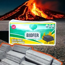 Biofer Organik Delikli Briket Mangal Kömürü 10 Kg (6 Saat 7800 Kcal/kg)