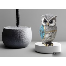 Elifeshop Lüks Motif Işlemeli Aynalı Baykuş Biblo Heykel Ev Ofis Yeni Yıl Hediyesi Dekor Konsol Vitrin Süsü