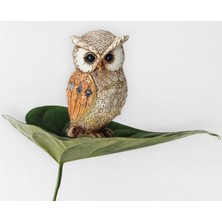 Elifeshop Lüks Motif Işlemeli Aynalı Baykuş Biblo Heykel Ev Ofis Yeni Yıl Hediyesi Dekor Konsol Vitrin Süsü