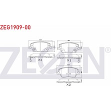 Zegen Fren Balata On Ikazlı Fıat Egea 1.3 Mjt 2015- / Egea 1.6 Mjt 2015- / Egea 1.4 16V 2015-/ Egea 1.6 16V 2015-_ATK-ZEG1909-00