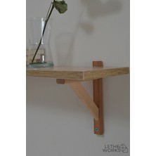 Lethe Works Duvar Rafı (Sonoma Renkli Mdf Lam Raf (Ahşap Gürgen Ayaklı)