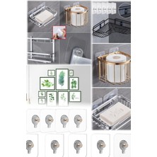 30 Adet Mutfak Banyo Vida Kanca Çıkartma Duvar Delmeden Yapışkanlı Çivi Vida As Duvar Tablo Çerçeve