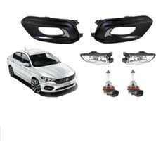 Parçafix Parcafix Fiat Egea Sedan Uyumlu Sis Farı Takımı Kromlu Set  Al Tak Şeklinde  2015-2020
