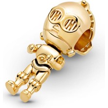 Poseidons Jewellery Star Wars C-3po Droid Charm (925 Ayar Gümüş)