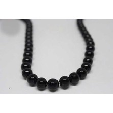 Yaşam Tohumu Onix (Oniks) Taşı Parlak Yarım Dizi 10MM (18CM Uzunluğundadır)