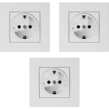 Mutlusan 3 Adet Topraklı Priz